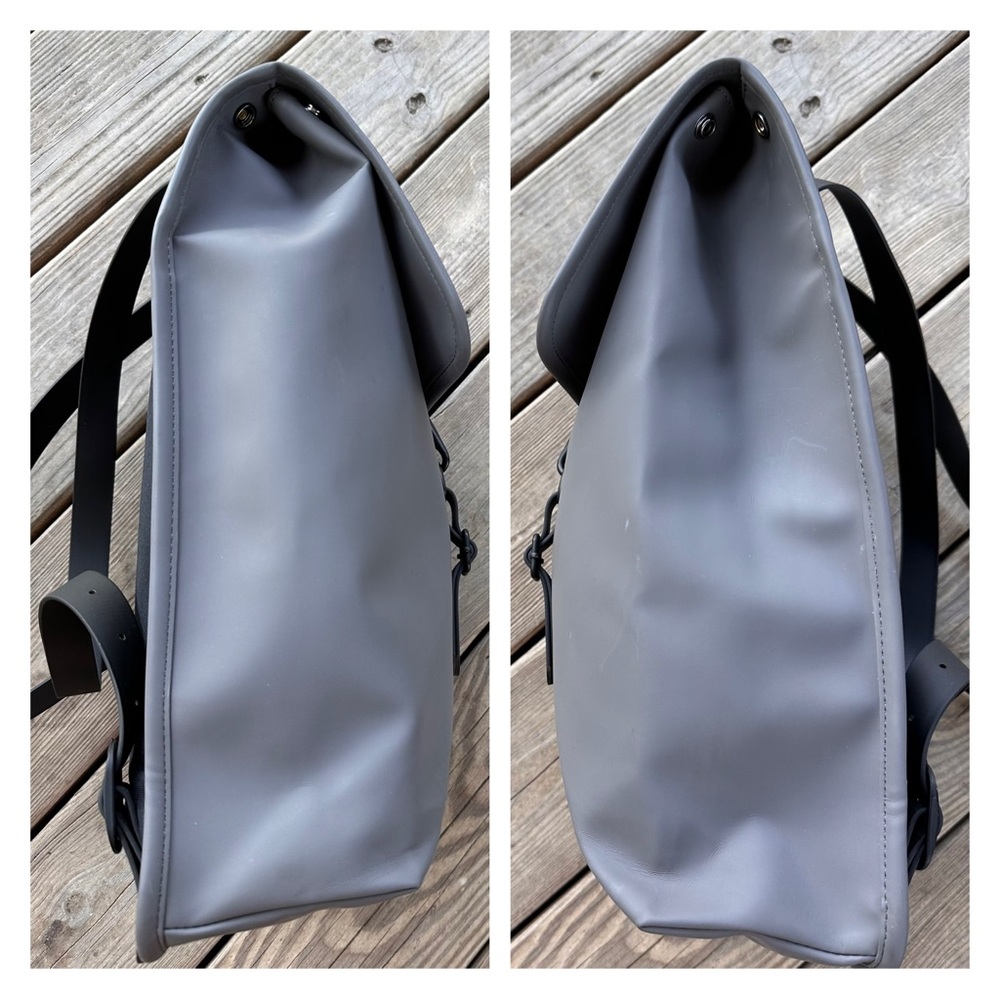 RAINS Rucksack Waterproof Backpack Grey Black - Picture 6 of 16